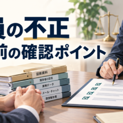 社員の不正・サボりが判明したら？懲戒処分の前に会社が確認すべき5つのこと【調査後の対応】